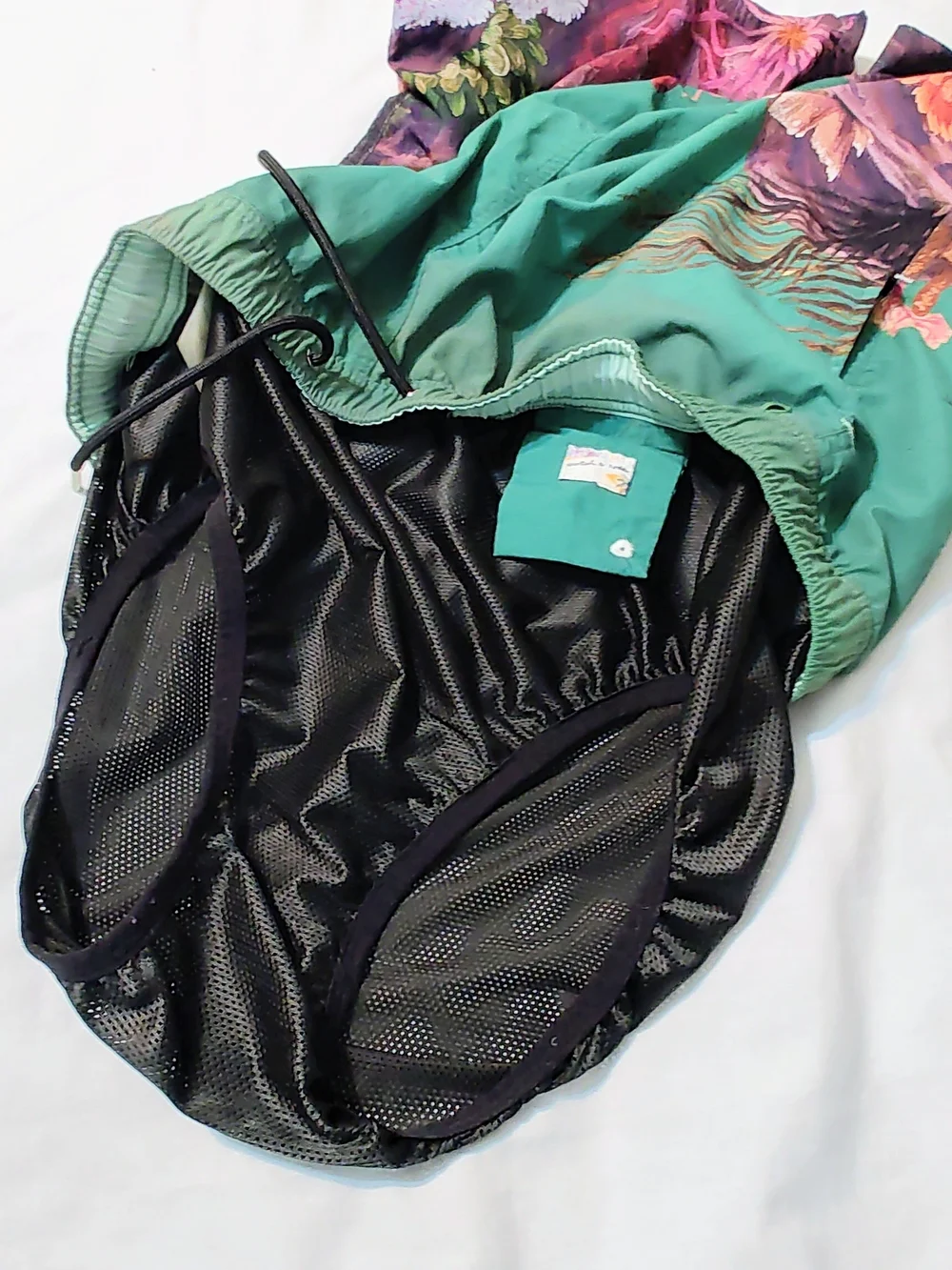 Scotch & Soda Green Coral Reef Print Swim Trunks
